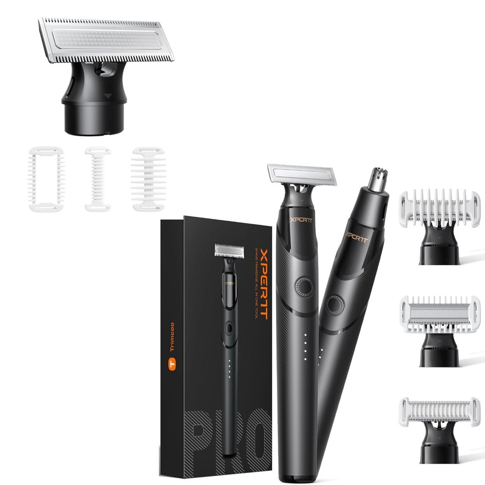 Electric Beard Trimmer and Magnetic Replacement Blades and Adjustable Comb Set
