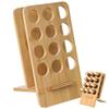 12 Slots Wooden Essential Oil Holder Display Storage Organizer Stand Natural Bamboo Rack Aromatherapy Carrying Rack Stand Holder view 1