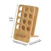 12 Slots Wooden Essential Oil Holder Display Storage Organizer Stand Natural Bamboo Rack Aromatherapy Carrying Rack Stand Holder view 3