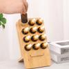 12 Slots Wooden Essential Oil Holder Display Storage Organizer Stand Natural Bamboo Rack Aromatherapy Carrying Rack Stand Holder view 4