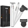 Trimcoo Electric Beard Trimmer and Magnetic Replacement Blades White 3 Set view 2