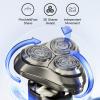 BlackStone6 Electric Shaver for Men - 3D Rotating Head, Cordless, Wet Dry Use, Water Proof, Rechargeable, Portable, Gunmetal Black (Gunmetal) view 2
