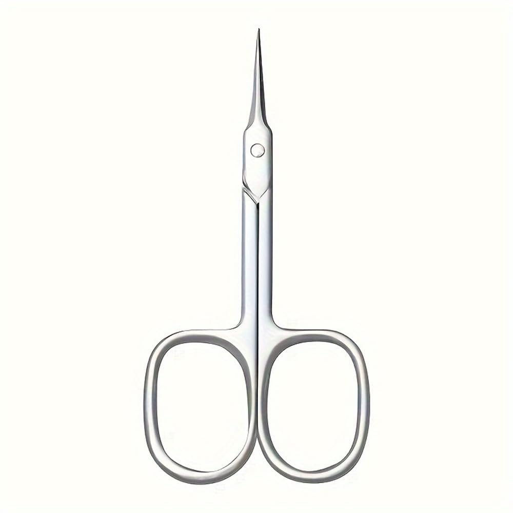 1Pcs Stainless Steel Eyebrow Toos Remover Curved Tip Thin Blade Cuticle Scissors Nail Clippers Trimmer Manicure Tools,Shiny