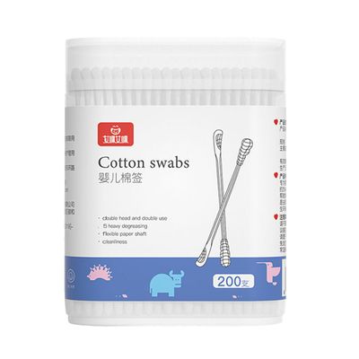 DECORNIJIA Disposable Double-headed Cotton Swabs for Ear Cleaning Gentle Spiral Scoop Tips Safe Cotton Ear Wax Removal Swabs Comfortable Non-deforming Design