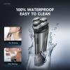 BlackStoneMax Men's Electric Shaver 3D Rotating Head, Cordless, Wet Dry, Water Proof, Rechargeable, Portable, Black ABS Metal view 3
