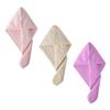PartyKindom 3Pcs Extra Thick Coral Fleece Hair Drying Hat Set Ultra Absorbent Shower Cap for Long Hair Quick Drying Bath Supply for Women view 1