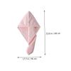 PartyKindom 3Pcs Extra Thick Coral Fleece Hair Drying Hat Set Ultra Absorbent Shower Cap for Long Hair Quick Drying Bath Supply for Women view 2