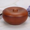 Wooden Shaving Brush Bowl, Shaving soaps Cream Mug, Rubber Wood Shaving Bowl with Cover, smoothness Outer layer, to, Compact Size for Barber Tools and Home Use view 3