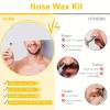Nose Wax Kit, 100g Wax,with Applicators. Nose Ear Hair Instant Removal Kits,Nasal Waxing Kit for Men and Women, Safe Easy Quick & Painless.with - 8 beard stickers view 2