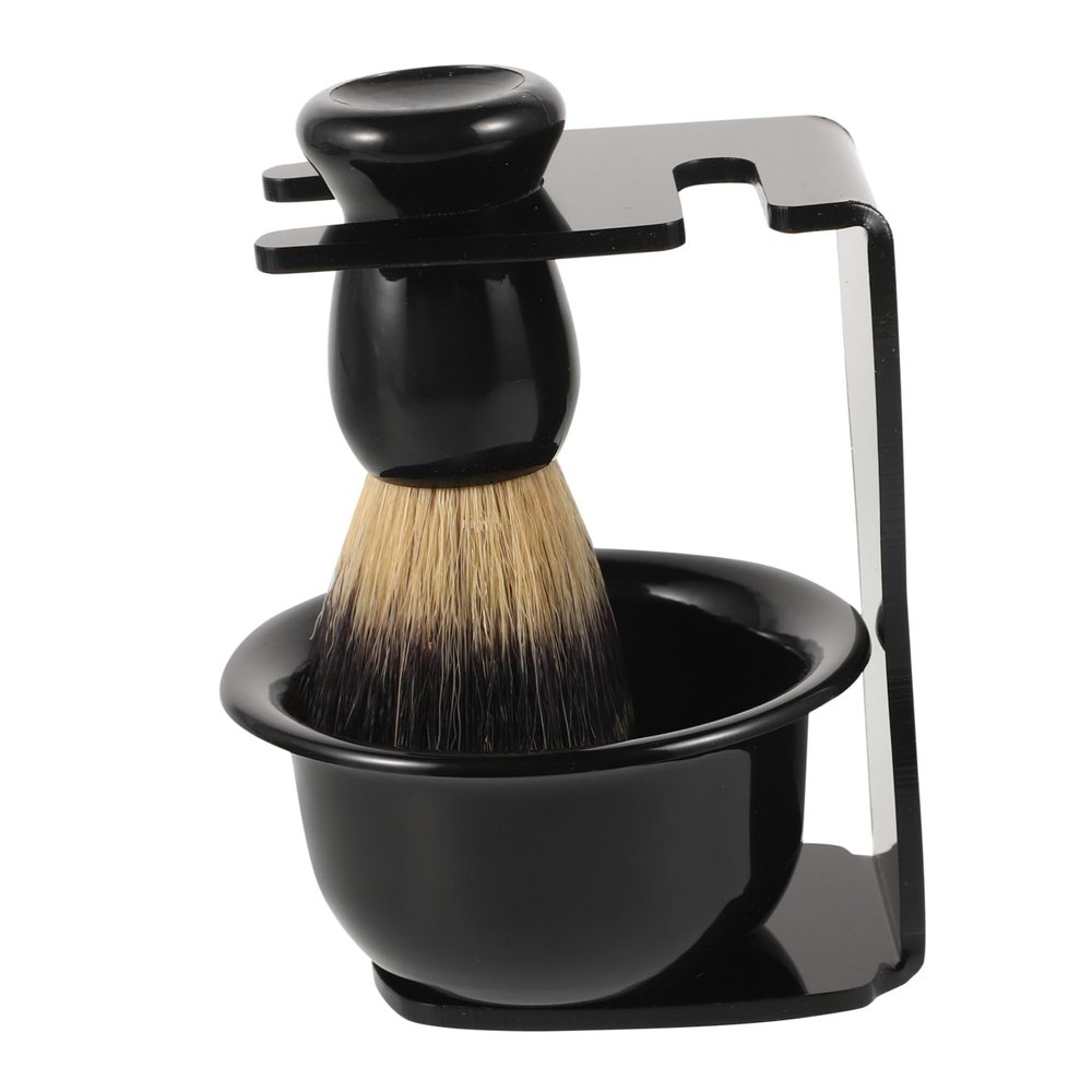 Healvian Shaving Kit for Men Barbershop Brush Shaving Bowl and Holder Complete Beard Care Set Travel Kit