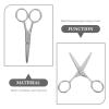 Healvian 2pcs Stainless Steel Eyebrow Scissors Precision Small Grooming Trimmers for Eyebrows Nose Beard and Facial Hair Rounded Tip Design for Safe Use view 3