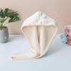 Baluue Microfiber Hair Towel Wrap for Women, Super Absorbent Coral Velvet Turban for Quick Drying Wet Hair, Soft Anti Frizz Drying Towel with Button, Large view 2