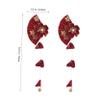 ELAYARD 1pair Japanese-style Fabric Hairpin Barrette Tassels Elegant Hair Accessory for Women and Girls for Parties Weddings and Daily Wear view 2