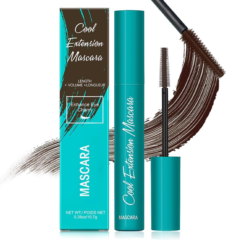 [2025 New] FYEBOO Volume and Length Mascara, Waterproof & Smudge-Proof Mascara Long-Lasting No Flaking Natural No Clumping (02# Brown)