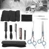 12pcs Hair Cutting Scissors Kit, Stainless Steel Haircut Shears, Hairdressing Cape, Clips, Comb Set, Hairdressing Tools for Salon, Barbershop, and Home Use view 4
