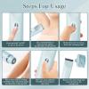 Bikini Trimmer for Women 2in1 Epilators Hair Removal Waterproof Electric Razors Women's Electric Razor Pubic Hair Trimmer Shaver for Women for Ladies Pubic, Face, Underarms, Legs(Blue) view 3