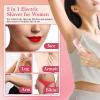 Bikini Trimmer for Women 2in1 Epilators Hair Removal Waterproof Electric Razors Women's Electric Razor Pubic Hair Trimmer Shaver for Women for Ladies Pubic, Face, Underarms, Legs(Pink) view 2