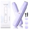 2 in 1 Bikini Trimmer for Women, Dual Head Electric Razor, IPX7 Waterproof Wet/Dry Use Women Electric Shaver, Painless Body Facial Hair Remover for Bikini Legs Arm Underarm,(Purple) view 1