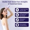 2 in 1 Bikini Trimmer for Women, Dual Head Electric Razor, IPX7 Waterproof Wet/Dry Use Women Electric Shaver, Painless Body Facial Hair Remover for Bikini Legs Arm Underarm,(Purple) view 3