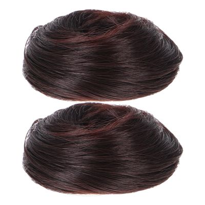 Beavorty 2pcs Realistic Hair Bun Maker Comfortable Scalp-friendly Hairpiece for Daily Use Parties and Weddings Deep Donut Bun Holder Scrunchies