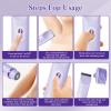 Bikini Trimmer for Women 2in1 Epilators Hair Removal Waterproof Electric Razors Women's Electric Razor Pubic Hair Trimmer Shaver for Women for Ladies Pubic, Face, Underarms, Legs(Purple) view 3