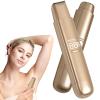 2 in 1 Bikini Trimmer for Women, Dual Head Electric Razor, IPX7 Waterproof Wet/Dry Use Women Electric Shaver, Painless Body Facial Hair Remover for Bikini Legs Arm Underarm,(Golden) view 1