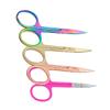 VINTORKY Stainless Steel Nose Hair Scissors 4pcs Set Curved Tip Eyebrow Trimmer for Precision Grooming Nose Hair Trimmer for Men and Women view 4