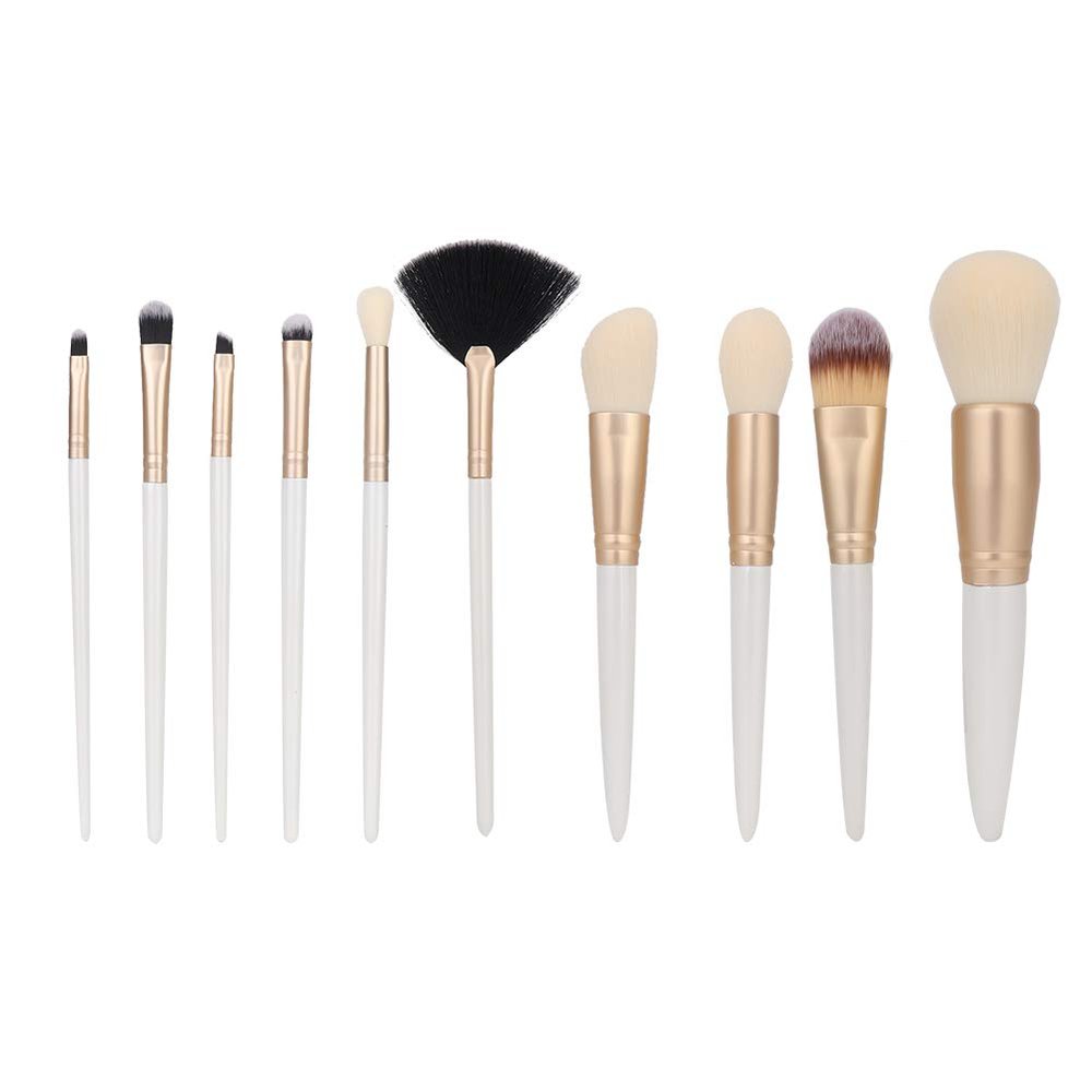 10pcs Base Eye Shadow Brush Set, Cosmetic Makeup Brushes, Ergonomic with smoothness Soft Nylon, Density for Makeup Application,