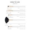 10pcs Base Eye Shadow Brush Set, Cosmetic Makeup Brushes, Ergonomic with smoothness Soft Nylon, Density for Makeup Application, view 2