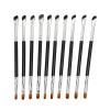 10pcs Sickle Brush, Double Ended Brush, Soft Artificial Fiber, Skin Friendly Makeup Brush, Exquisite 3D Smudge, for and Home Use view 1
