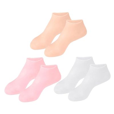 Beaupretty 1pair Silicone Foot Masks for Women Moisturizing Gel Socks for Cracked Heels Rough Soft Spa Socks Skin