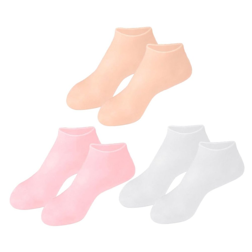 Beaupretty 1pair Silicone Foot Masks for Women Moisturizing Gel Socks for Cracked Heels Rough Soft Spa Socks Skin