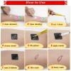 12 Sheets Temporary Tattoo Stencils Kit-Large 78 Pcs Tattoo Patterns-6 Pcs (Brown/Black/Maroon) Ink with Paint Brush for DIY Body Art-Tattoos for Women Men Kids view 3