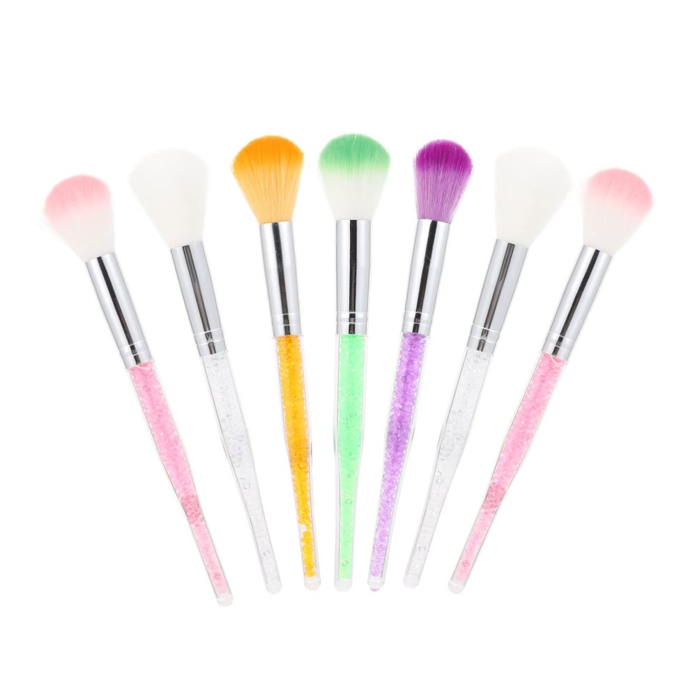 Baluue 7pcs Acrylic Nail Brush Dust Brush for Nail Art Clean up Manicure Pedicure Lightweight Convenient
