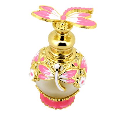 VINTORKY Aromatherapy Dropper Bottle Elegant Essential Oil Container with Dragonfly Lid for Perfume and Lotion for Travel and Gifting