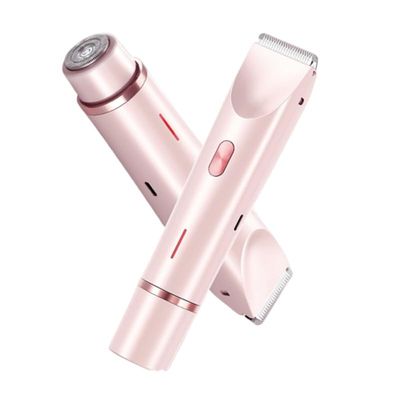 Bikini Trimmer for Women, Waterproof Electric Shaver  Painless Pubic Hair Remover with Ceramic Blades, USB-C Rechargeable (Pink)