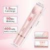 Bikini Trimmer for Women, Waterproof Electric Shaver  Painless Pubic Hair Remover with Ceramic Blades, USB-C Rechargeable (Pink) view 2