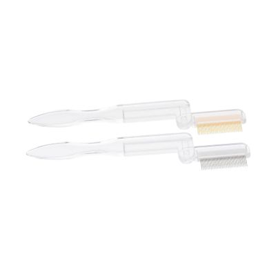 ELAYARD 2pcs Foldable Eyelash Combs Eyebrow Brushes Portable Makeup Tools for Grooming Shaping Compact Design Quality Material for Salon Home Use