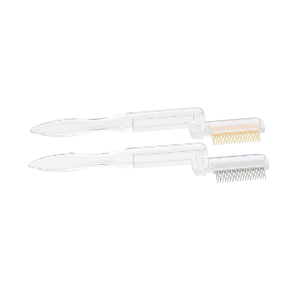 ELAYARD 2pcs Foldable Eyelash Combs Eyebrow Brushes Portable Makeup Tools for Grooming Shaping Compact Design Quality Material for Salon Home Use