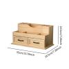 Ysyqkn Wooden Makeup Organizer for Vanity Storage Organization Box Display Stand Desk Organizer for Dresser Home Office Bedroom view 2