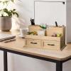 Ysyqkn Wooden Makeup Organizer for Vanity Storage Organization Box Display Stand Desk Organizer for Dresser Home Office Bedroom view 4