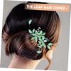 TOGEVAL Leaf Hair Side Comb for Brides Elegant Wedding Hair Accessories Floral Design for Women view 3
