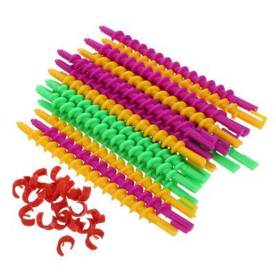ELAYARD 20pcs Safe Light Spiral Hair Curlers Perm Rods Spiral Perm Kit for Women No Heat Curling Wand