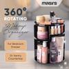 360 Rotating Makeup Organizers  Adjustable Shelf Height and Full Rotation  Set Includes Black and Clear Cosmetic Storage Units  Ideal for Vanity, Dresser, or Bathroom Countertop view 4
