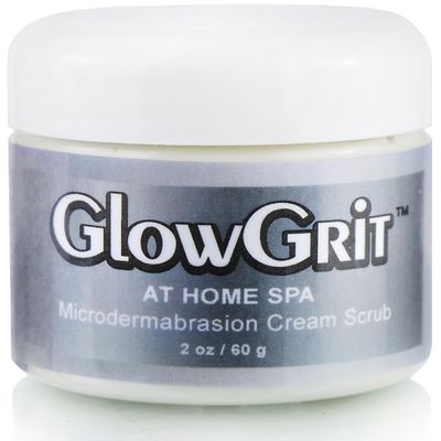 GlowGrit At-Home-Spa Microdermabrasion Cream Facial Scrub - Unisex Exfoliator for Dull Skin, Pores, Even Skintone, Beards and More