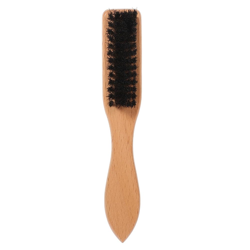KAILIKETIY Beard Shaving Brush Natural Bristles Ergonomic Wooden Handle Portable Beard Comb Tool for Men Grooming Accessory for