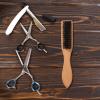 KAILIKETIY Beard Shaving Brush Natural Bristles Ergonomic Wooden Handle Portable Beard Comb Tool for Men Grooming Accessory for view 4