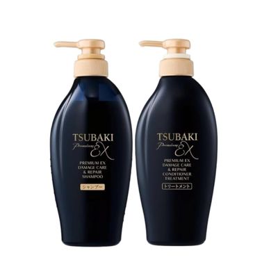 Premium EX Set - Tsubaki Premium Ex Intesive Repair Shampoo and Conditioner 400ml+400g