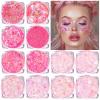 Body Glitter Face Glitter, Hair Glitter for Kids, 12 Shapes Fine Chunky Glitter Gel for Women Girls Makeup Sparkles Party Mermaid Sequins Rave Accessories Singer Concerts Festival (Pink Scheme) view 1