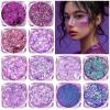 Body Glitter Face Glitter, Hair Glitter for Kids, 12 Shapes Fine Chunky Glitter Gel for Women Girls Makeup Sparkles Party Mermaid Sequins Rave Accessories Singer Concerts Festival (Purple Scheme) view 1